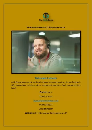 tech support services thetechgees co uk