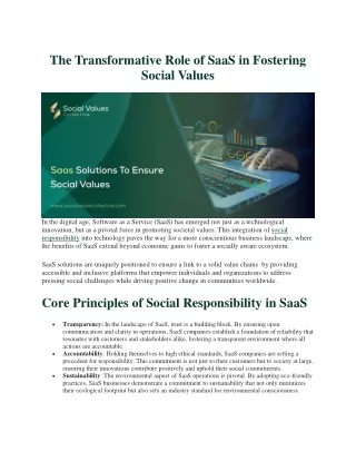 the transformative role of saas in fostering
