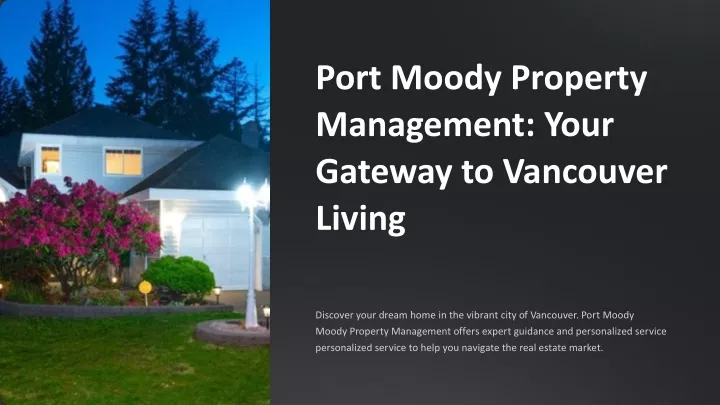 port moody property management your gateway