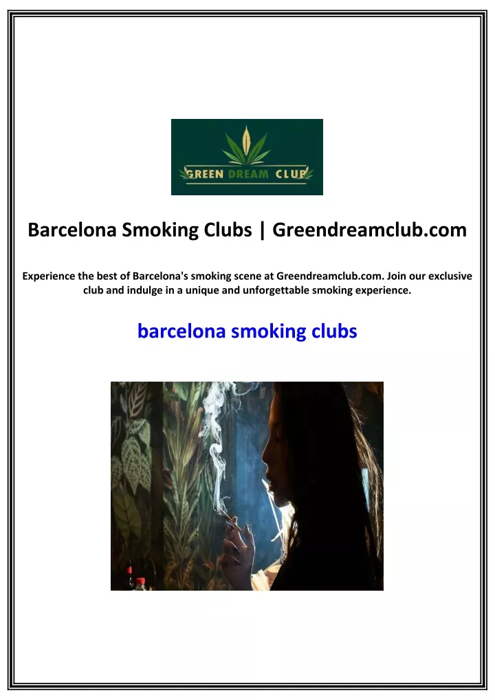 barcelona smoking clubs greendreamclub com