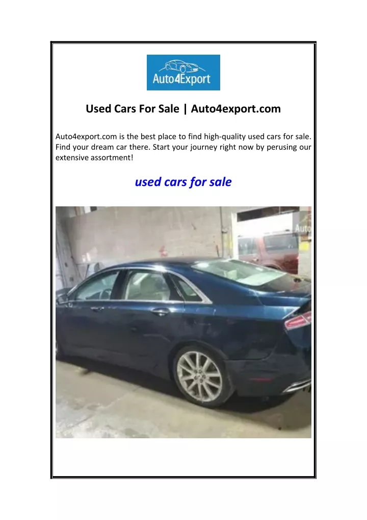 used cars for sale auto4export com