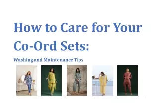 how to care for your co ord sets
