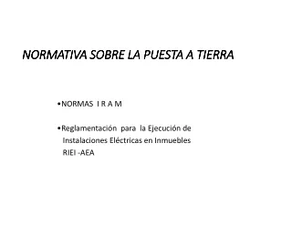 normativa sobre la puesta a tierra normativa