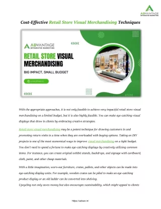 cost effective retail store visual merchandising