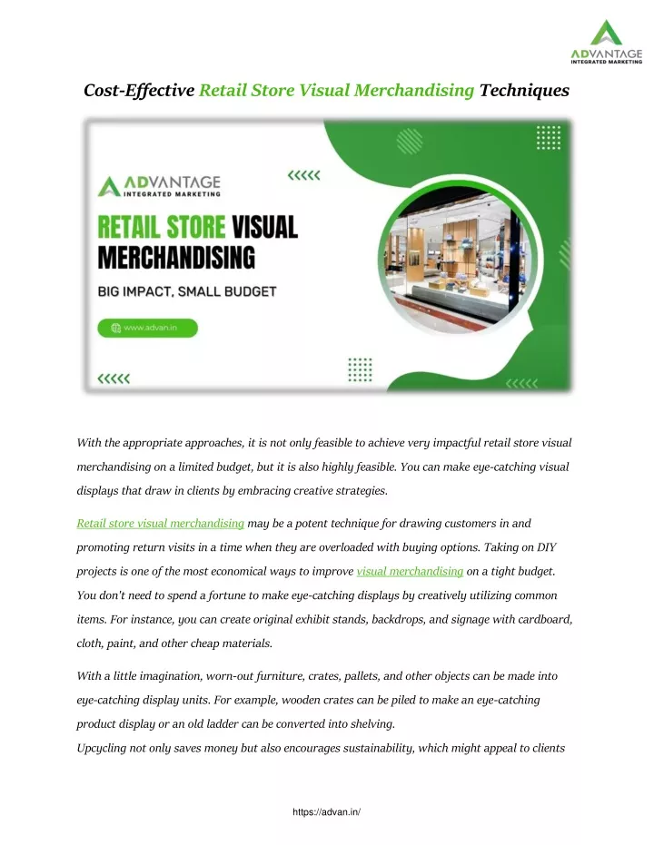 cost effective retail store visual merchandising