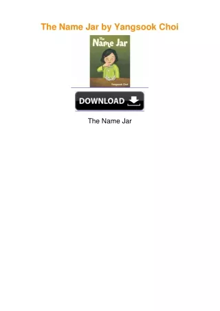 The Name Jar by Yangsook Choi