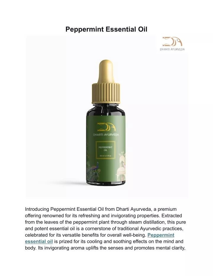 peppermint essential oil