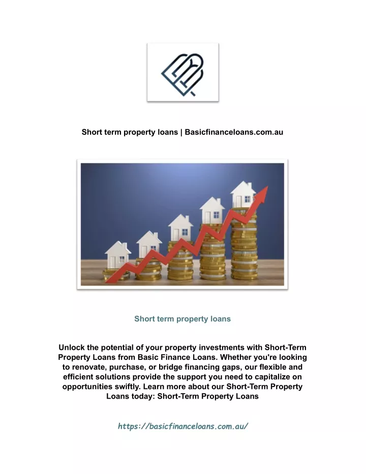 short term property loans basicfinanceloans com au