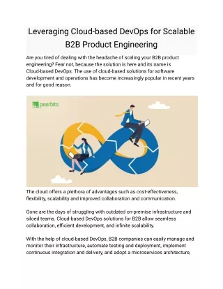 leveraging cloud based devops for scalable