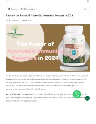 Ayurvedic Immunity Boosters- Jeevnam Ayurveda