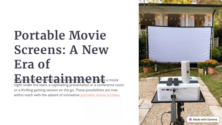 portable movie screens a new era of entertainment