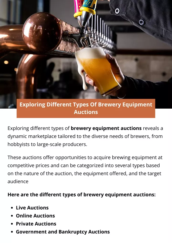 exploring different types of brewery equipment