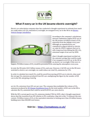 What if every car in the UK became electric overnight