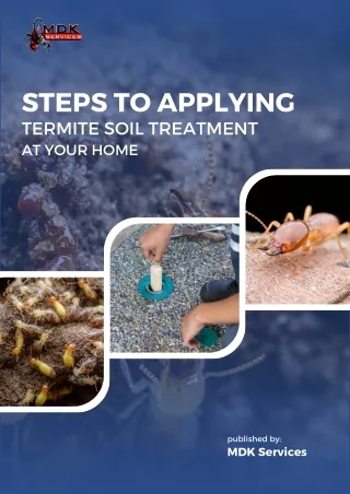 Steps to applying termite soil treatments at your home