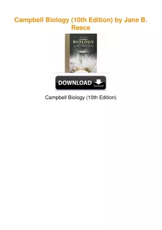 Campbell Biology (10th Edition) by Jane B. Reece