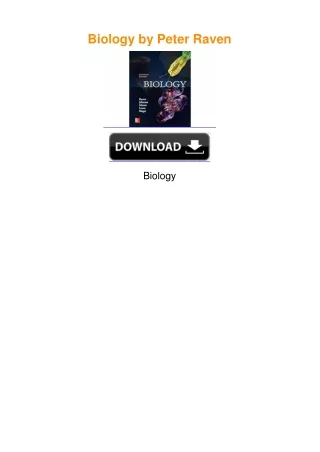 Biology by Peter Raven