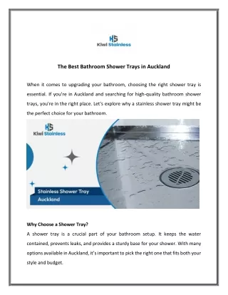 The Best Bathroom Shower Trays in Auckland