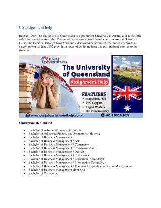 UQ assignment help