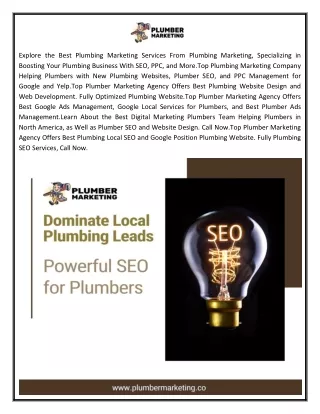 Plumber Web Design