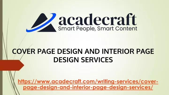 cover page design and interior page design services