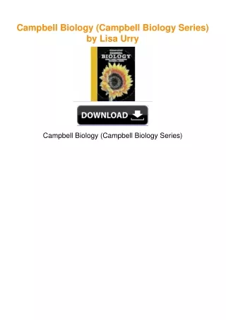 Campbell Biology (Campbell Biology Series) by Lisa Urry