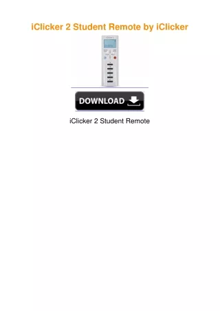 iClicker 2 Student Remote by iClicker