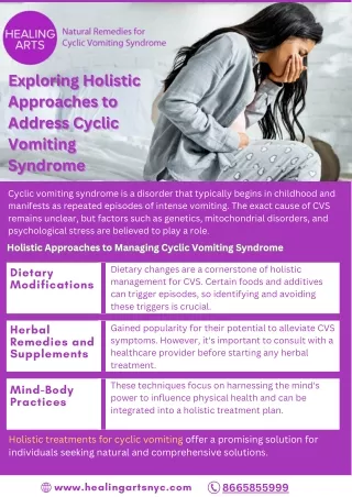 Exploring Holistic Approaches to Address Cyclic Vomiting Syndrome