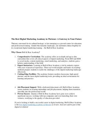 digital marketing academy