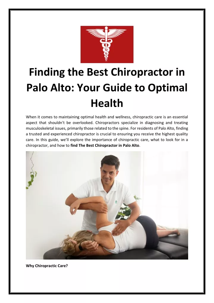 finding the best chiropractor in palo alto your