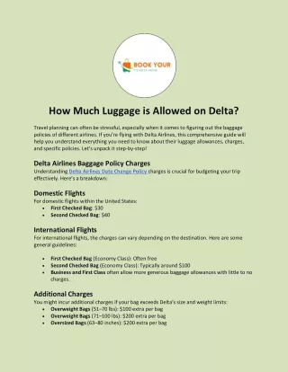 How Many Luggages are Allowed on Delta?