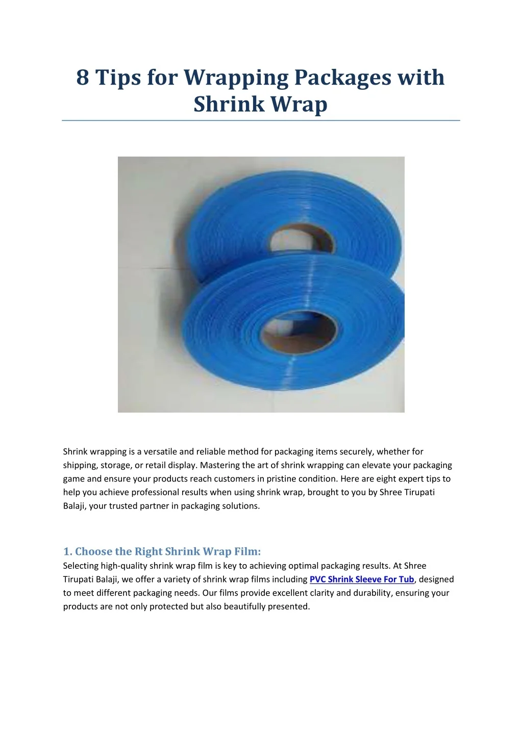Wrap Rapping PPT - 8 Tips for Wrapping Packages with Shrink Wrap PowerPoint ...