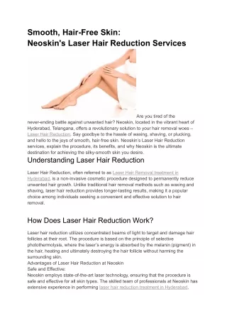 Smooth, Hair-Free Skin_