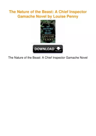 The Nature of the Beast: A Chief Inspector Gamache Novel by Louise Penny