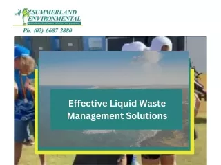 Effective Liquid Waste Management Solutions
