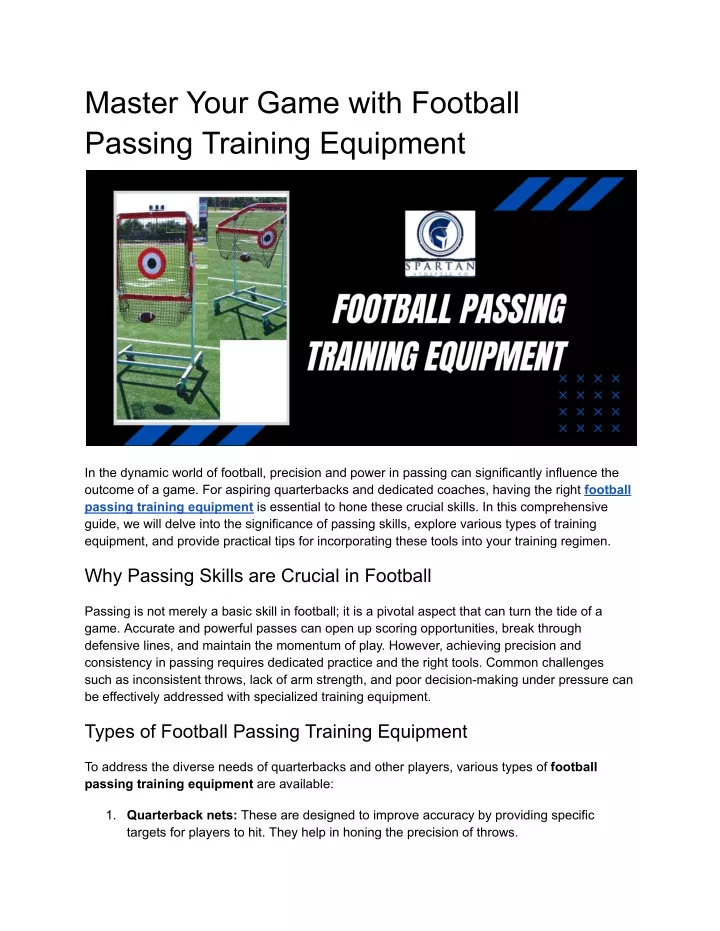 master your game with football passing training