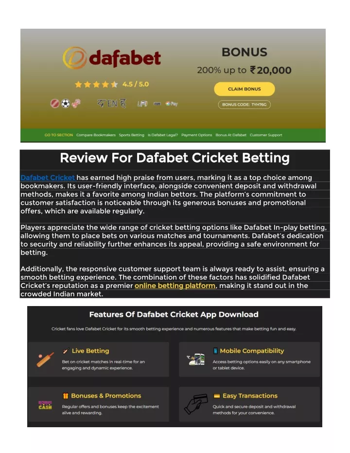 review for dafabet cricket betting review