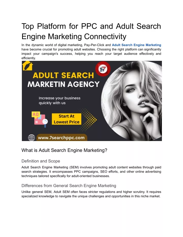 top platform for ppc and adult search engine