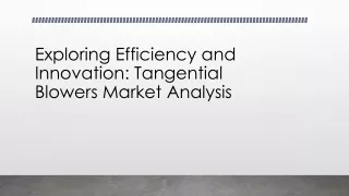 exploring efficiency and innovation tangential blowers market analysis