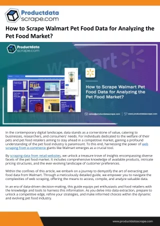 How to Scrape Walmart Pet Food Data for Analyzing the Pet Food Market