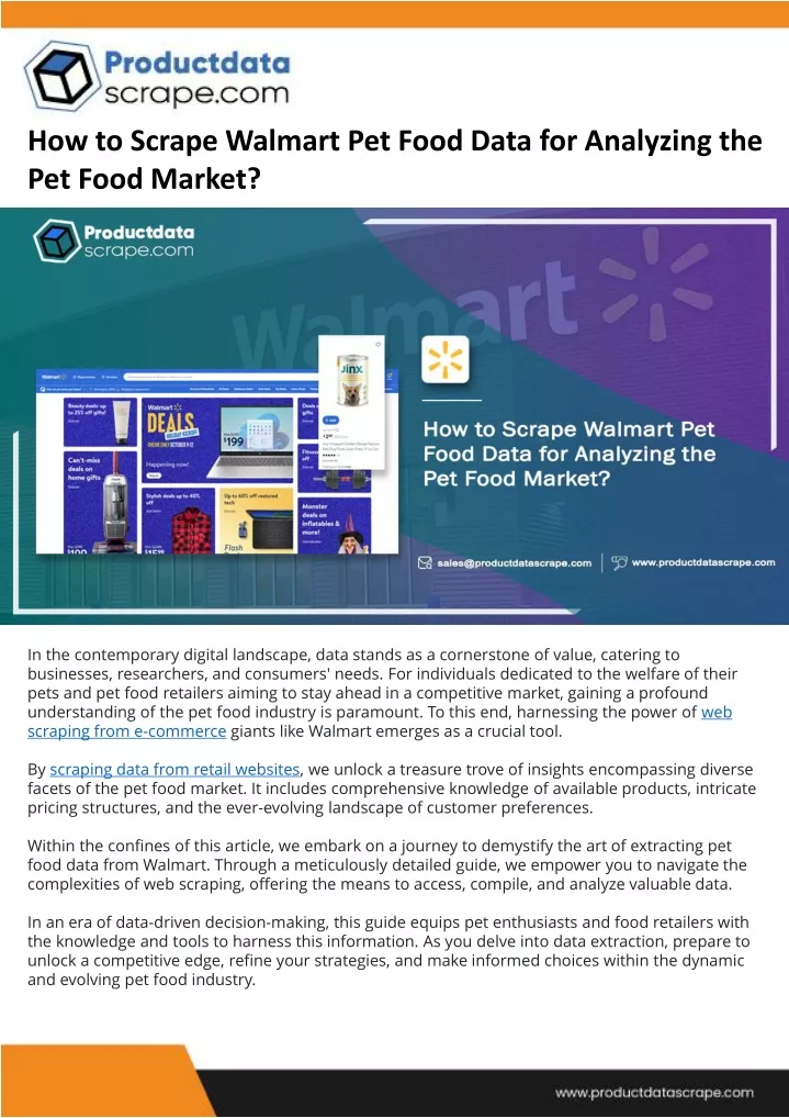 how to scrape walmart pet food data for analyzing