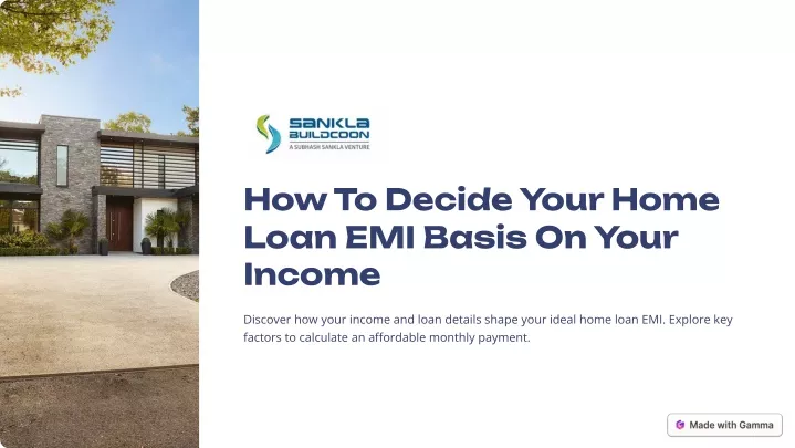 how to decide your home loan emi basis on your