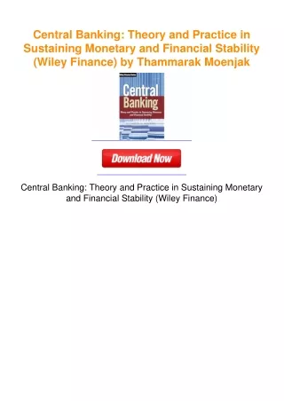 Central Banking: Theory and Practice in Sustaining Monetary and Financial