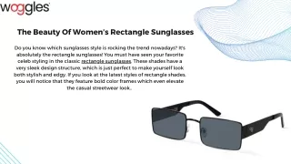 The Beauty Of Women’s Rectangle Sunglasses