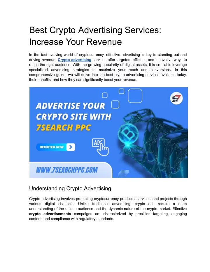 best crypto advertising services increase your