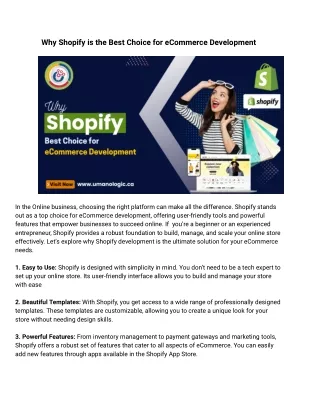 _Shopify Development Services Umano Logic