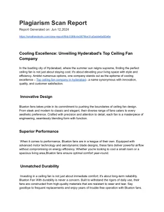 Cooling Excellence_ Unveiling Hyderabad's Top Ceiling Fan Company