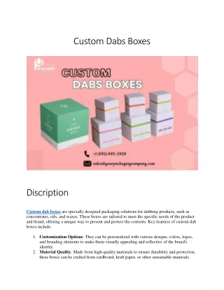 Custom Dabs Boxes