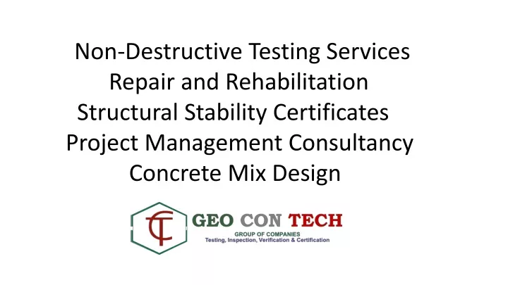 non destructive testing services repair