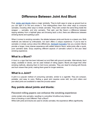 Difference Between Joint And Blunt (1)
