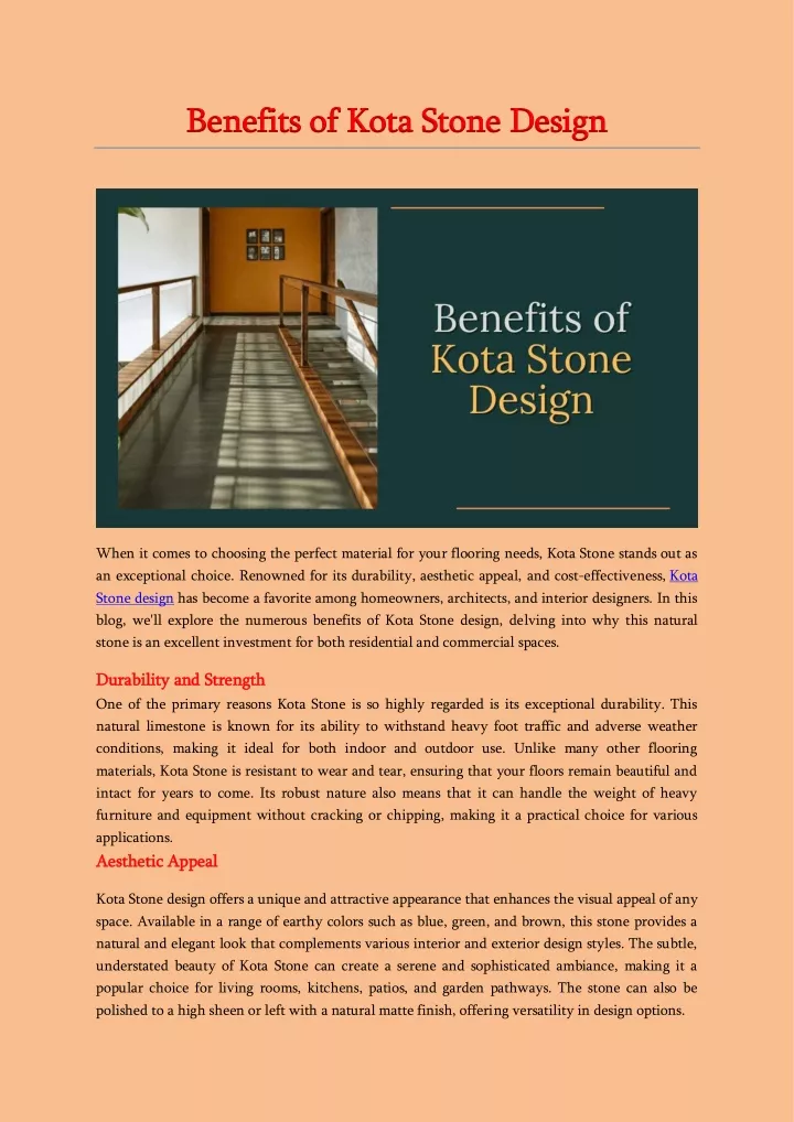 benefits of kota stone design benefits of kota